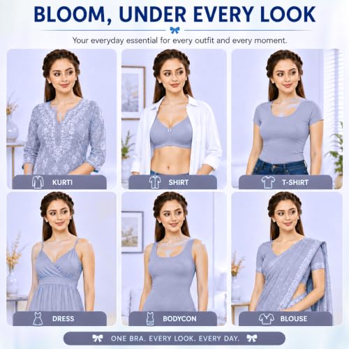 Image of LIBRA Full Coverage Inner Elastic Bra Lib-Bloom