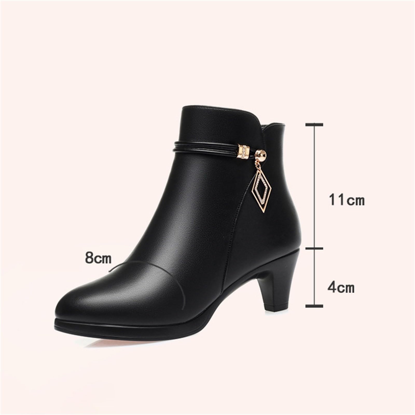 Generisch Stiefeletten Damen Mit Absatz Wasserdicht Übergangsstiefel Wasserdicht Übergangsstiefel Gummistiefel Damen Kurz Rutschfest Reißverschluß Boots