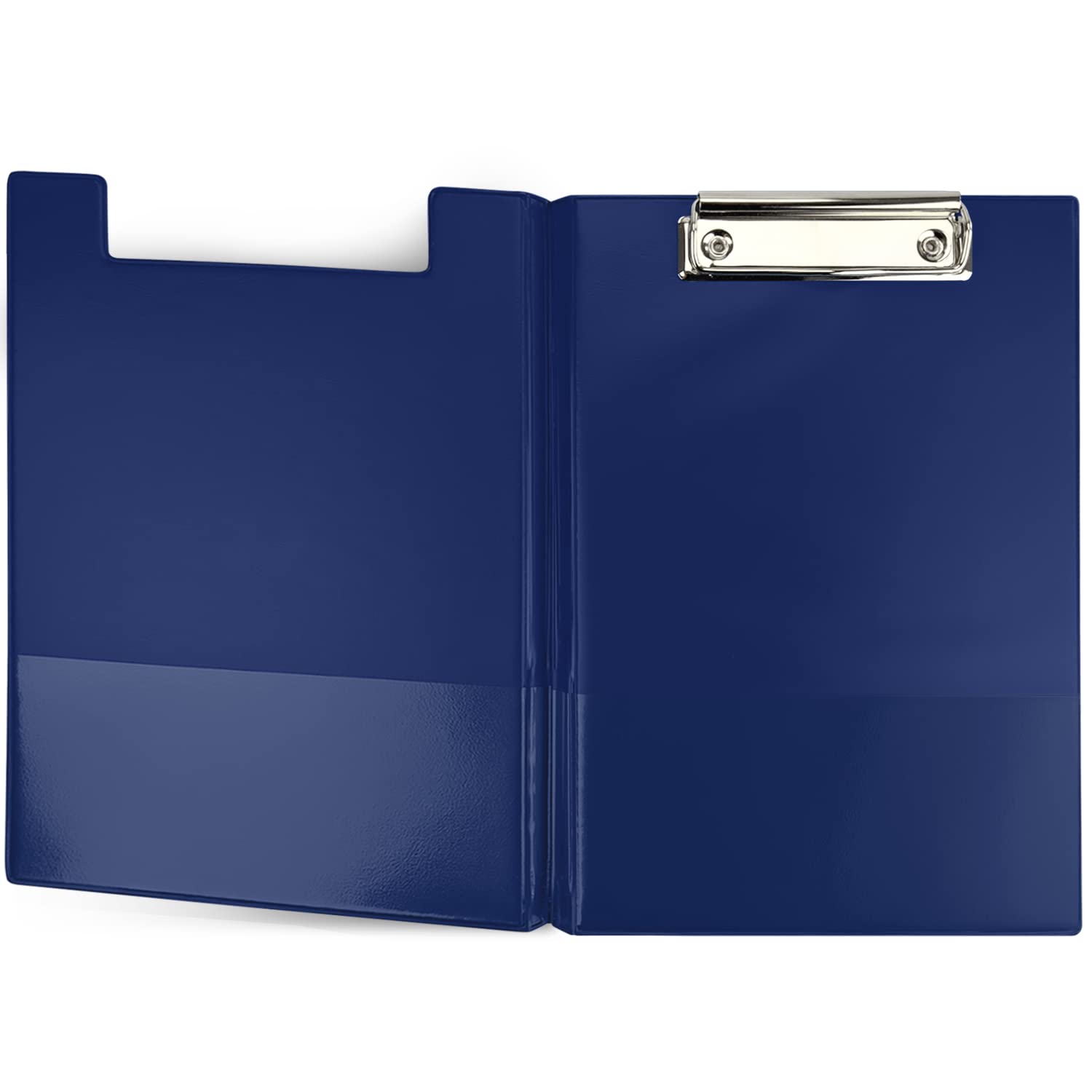 Netuno Clipboard Folder A5 with Clip Dark Blue Clipboard DIN A5 with Lid Writing Board with Metal Clip Hard Plate Plastic Writing Pad Clipboard DIN A5 Document Holder Pack of 1