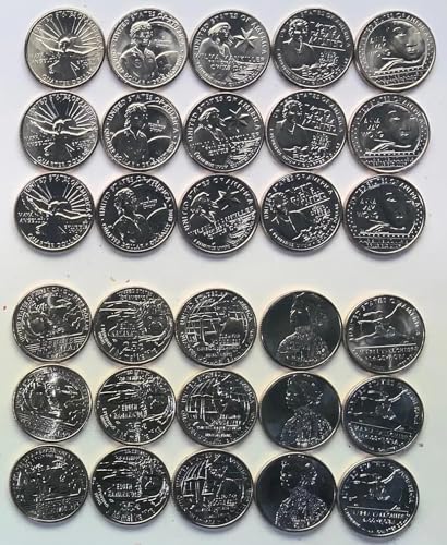 2023 Collection 2022 + 2023 P,D,S Mint Mark American Women 30 Quarter Business Strke Unc Complte Set to Date 30 Coins In Sale From US Mint Rolls Quarter US Mint Mint State