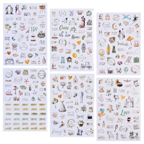 Nivofu Pegatinas de Boda para Libro de Visitas (270+ Piezas),