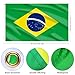 AhfuLife Brazil Flag 3x5 Ft, Large Brazilian Flags for Outside - Double Side with Brass Eyelets for Olympic Party Decorations, Soccer Party Decoration Bar Garden Street Decoration Indoor Outdoor