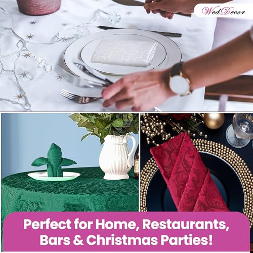 Servilletas de mesa antimanchas duraderas con patrón de remolino para bodas 8