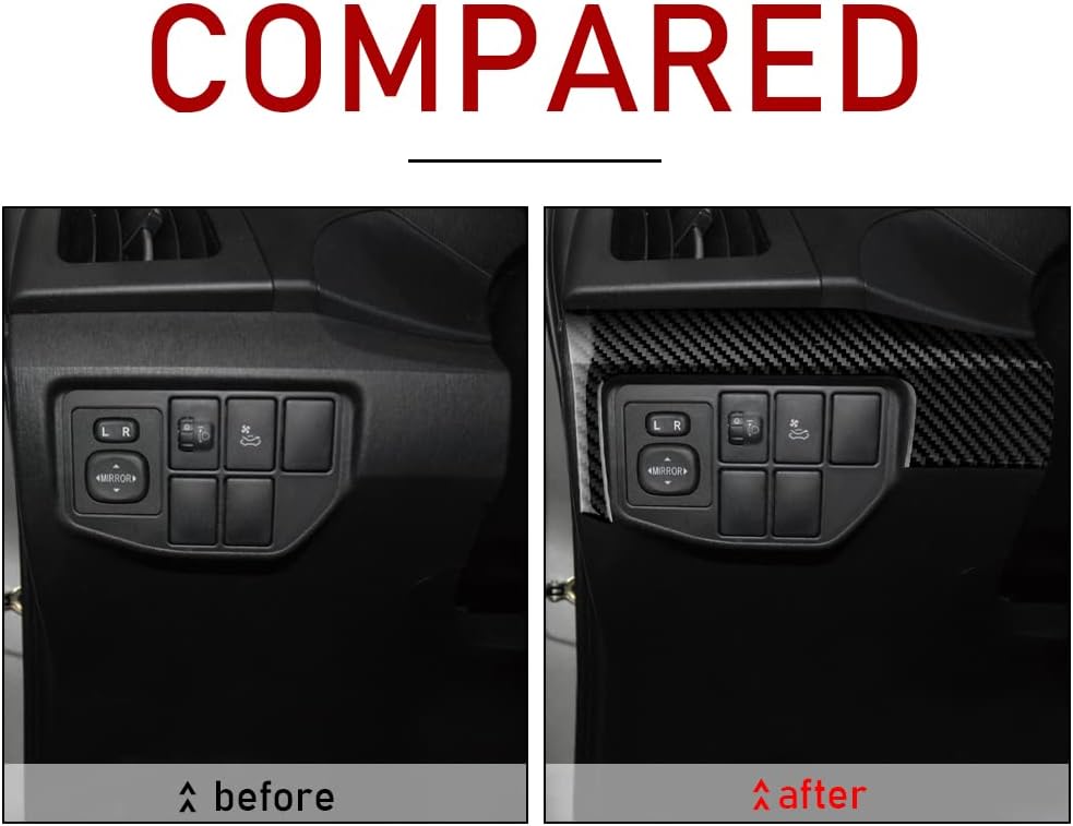 Carbon Fiber, Compatible with Toyota, Instrument Co-Pilot Panel Stickers for Toyota Prius 2010-2011, Auto Interior Decoration (Black)