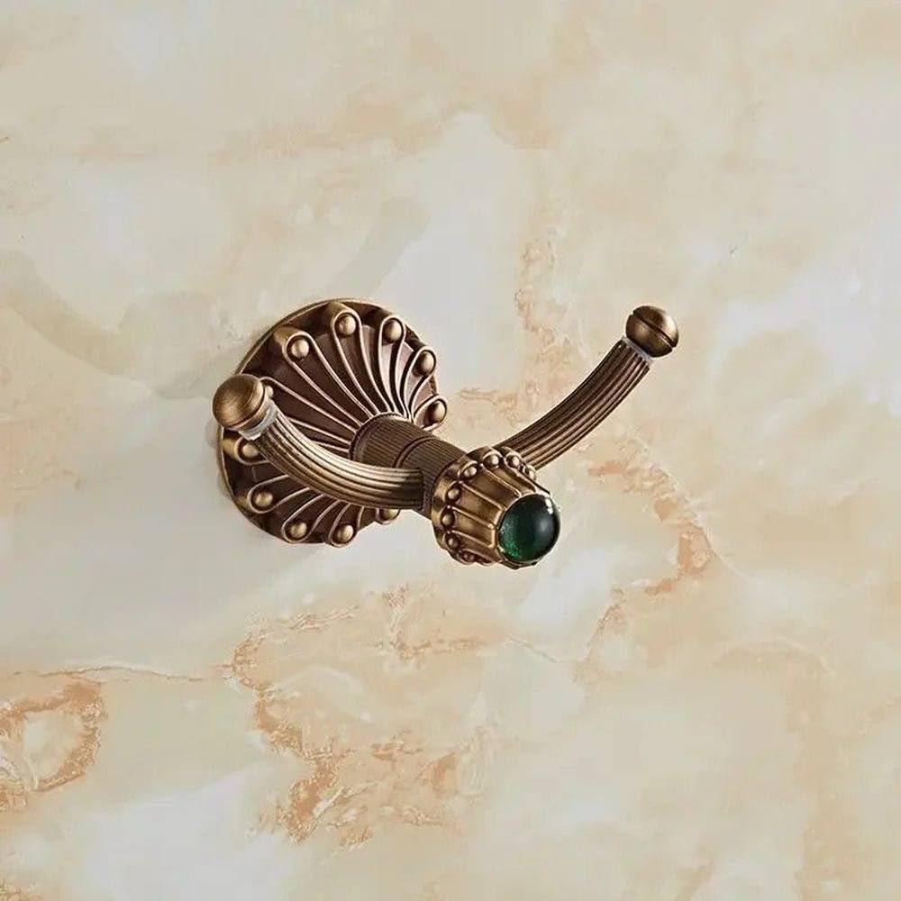 Quincaillerie de salle de bain en laiton antique sculpté rétro chic