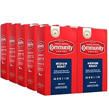 Community Coffee Medium Roast Ground Coffee, Vacuum Packed 16 Ounce Bags Pack of 10