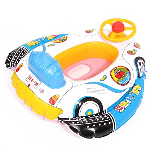 PVC Swimming Ring Inflatable Car Steering Wheel Kids Trainer Toy Seat