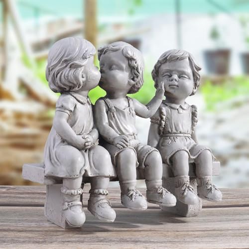 Sculpture de jardin décorative et figurine miniature résistante