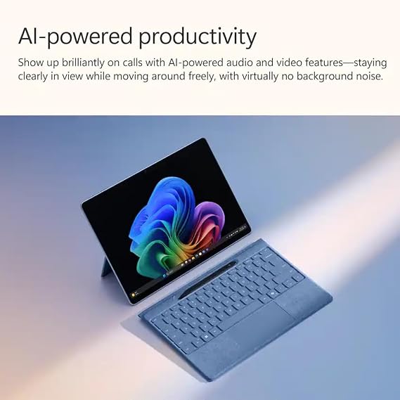 Microsoft Surface Pro 13 3K 120Hz OLED Touchscreen 2-in-1 Tablet Laptop, 12-Core Snapdragon 45 Tops NPU, 16GB RAM 1TB SSD, Backlit Keyboard, Stylus, MS 365, 14-hr Battery, Copilot+, Win 11 Pro