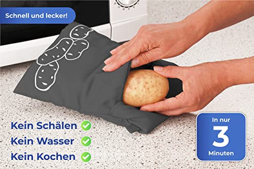 Maximex Mikrowellen-Garer, für bis zu 4 Kartoffeln oder 2 Maiskolben, vitaminschonend & natürlich im Geschmack, 25 x 21 x 1 cm