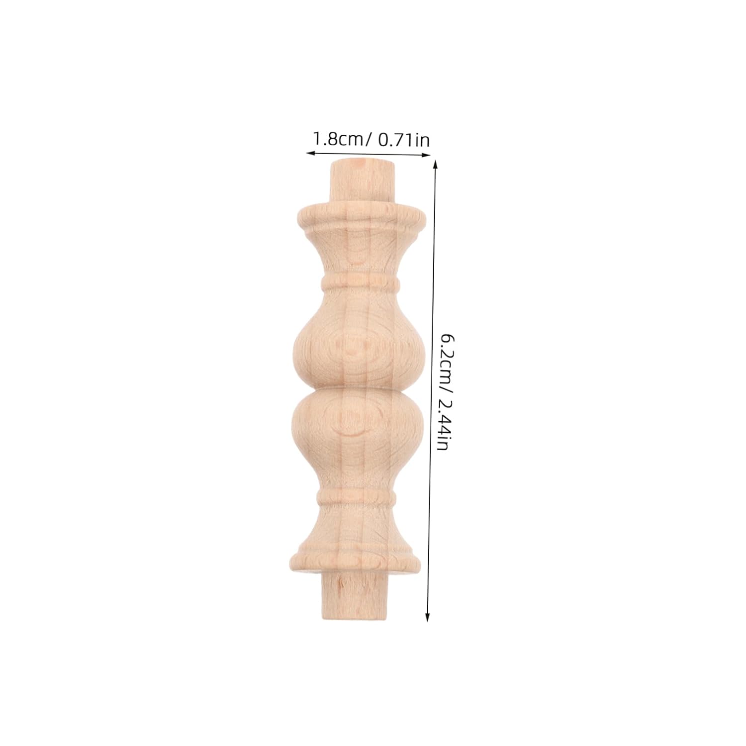 10pcs Unfinished Wooden Balusters Solid Wood Roman Pillars for Crafts Home Decor Decorative for Staircase Railing Garden Use