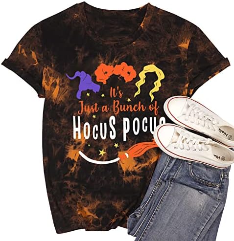 Halloween T Shirt Women Sanderson Shirt Witches Graphic Tees Casual Short Sleeve Holiday Shirts Top