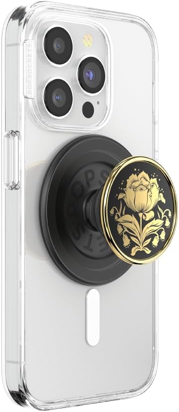 PopSockets Phone Grip Compatible with MagSafe, Phone Holder, Wireless Charging Compatible - Rose Noir