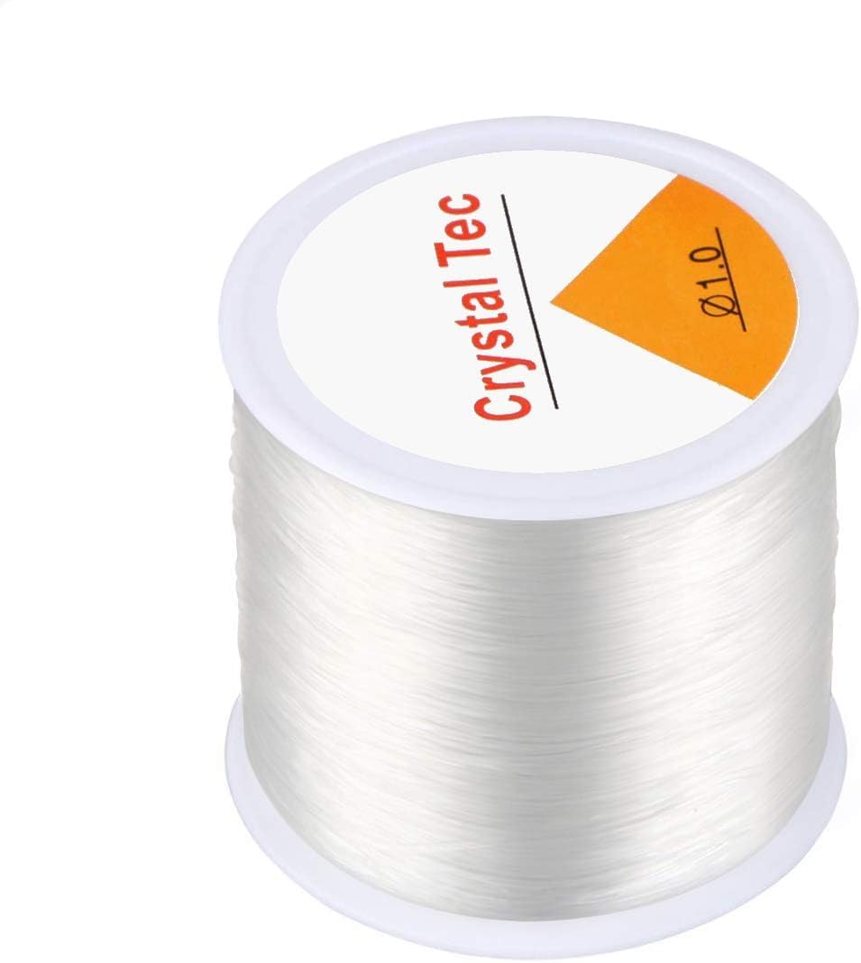 Clear Stretchy Elastic Bracelet String 1mm – 40m Transparent Beading Cord for Bracelets, Necklaces, Jewelry Making & Crafts 1