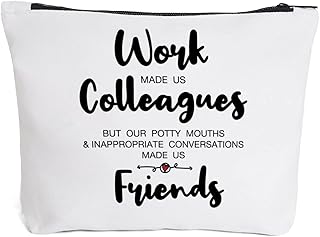 Coworker Gifts Funny Friend Gifts for Women Friendship Gifts Retirement Gifts Going Away Gifts for Coworker Makeup Cosmetic Bag Travel Organizer Work Made Us Colleagues Potty Mouths Made Us Friends