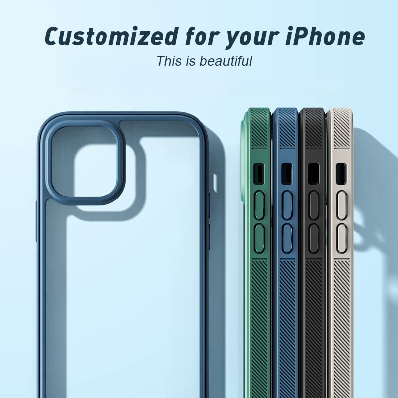 Image of Elzzi Magnetic Magsafe for iPhone 16 Pro Case, Upgraded [Full Camera Protection] [Compatible with Magsafe] [Translucent Matte] Shockproof Protective Phone Case for Men & Women - deep