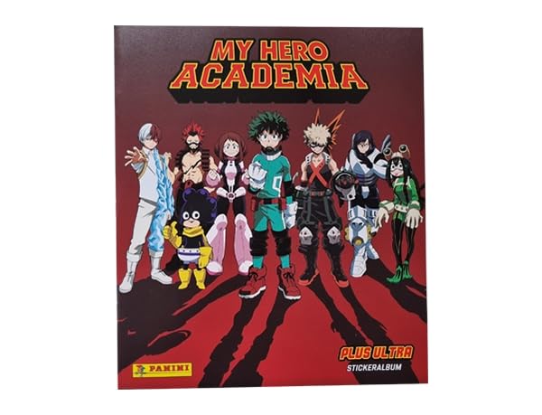 Panini My Hero Academia Sticker - 1 álbum de recortes + 20 bolsas de pegatinas (álbum de recortes, versión alemana)