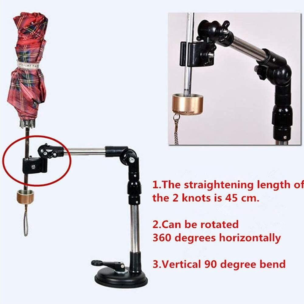 Portable Universal Suction Cup Umbrella Stand, Multifunctional Sucker Umbrellas Connector Support Bracket, Quick release, Free Folding Rotary Telescopic, for Most Cars, black