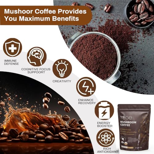 Image of Mushroom Coffee, Instant Coffee Blend, 6 Adaptogenic Mushrooms, 30 Servings