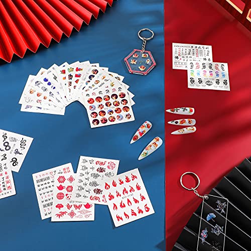 48 Blätter Drachen Engel Schlange Nagel Kunst Abziehbilder Aufkleber 3D Wassertransfer Nagel Abziehbilder Chinesisch… – Bild 7