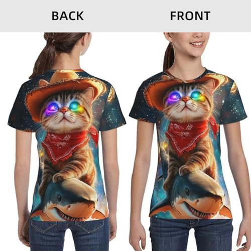 Boy's Short Sleeve T Shirt Dinosaur Graphic Crewneck Tshirts 3D Printed Cartoon Tee Shirt for Youth Boys Girls Teen 6-163