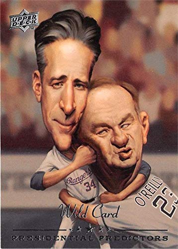 Jon Stewart Bill OReilly trading card 2008 Upper Deck Presidential Predictors #PP9