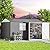 VIWAT 8x12 FT Outdoor Storage Shed, Garden Shed with Window, Lockable Doors and Air Vent, Metal Tool Sheds for Backyard Garden Patio Lawn, Black