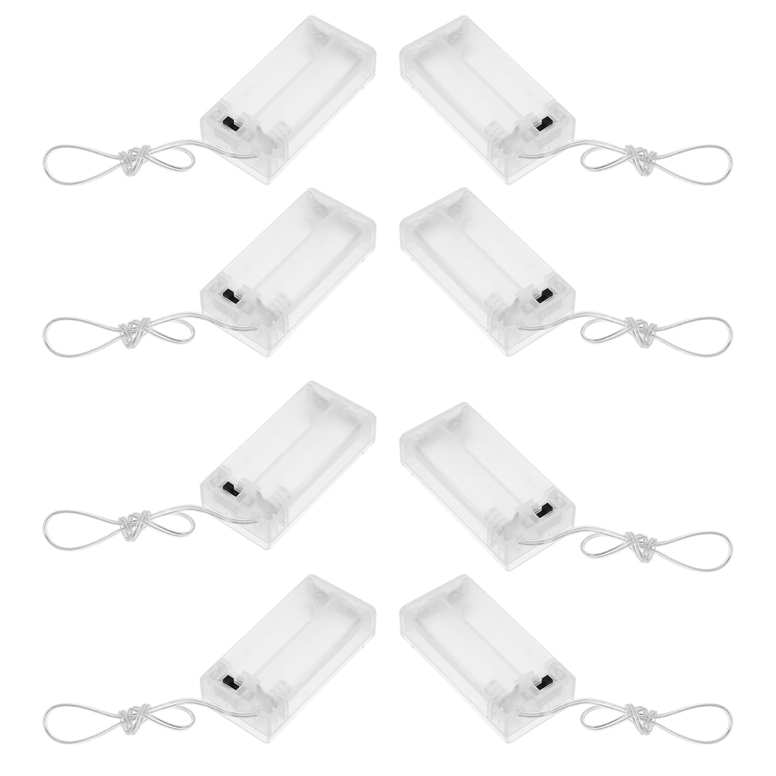 Mipcase 5 Set Stringa Di Luce Scatola Della Batteria Custodia Della Batteria Porta Aa Guscio Della Trasparente Abs 10 pezzi * 5