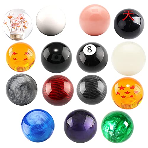 Yiuiy Round Ball Shift Knob With Chinese Sky/God/Heaven/Celestial For Manual Automatic Vehicles Universal Black With Adapters (Sky/God Chinese) #TOP5