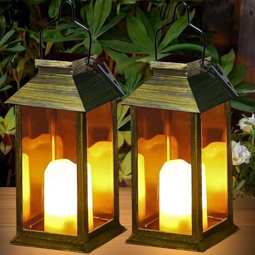 Solarlaterne für Außen, 2 Stück Solarlampen für Außen Hängend mit...