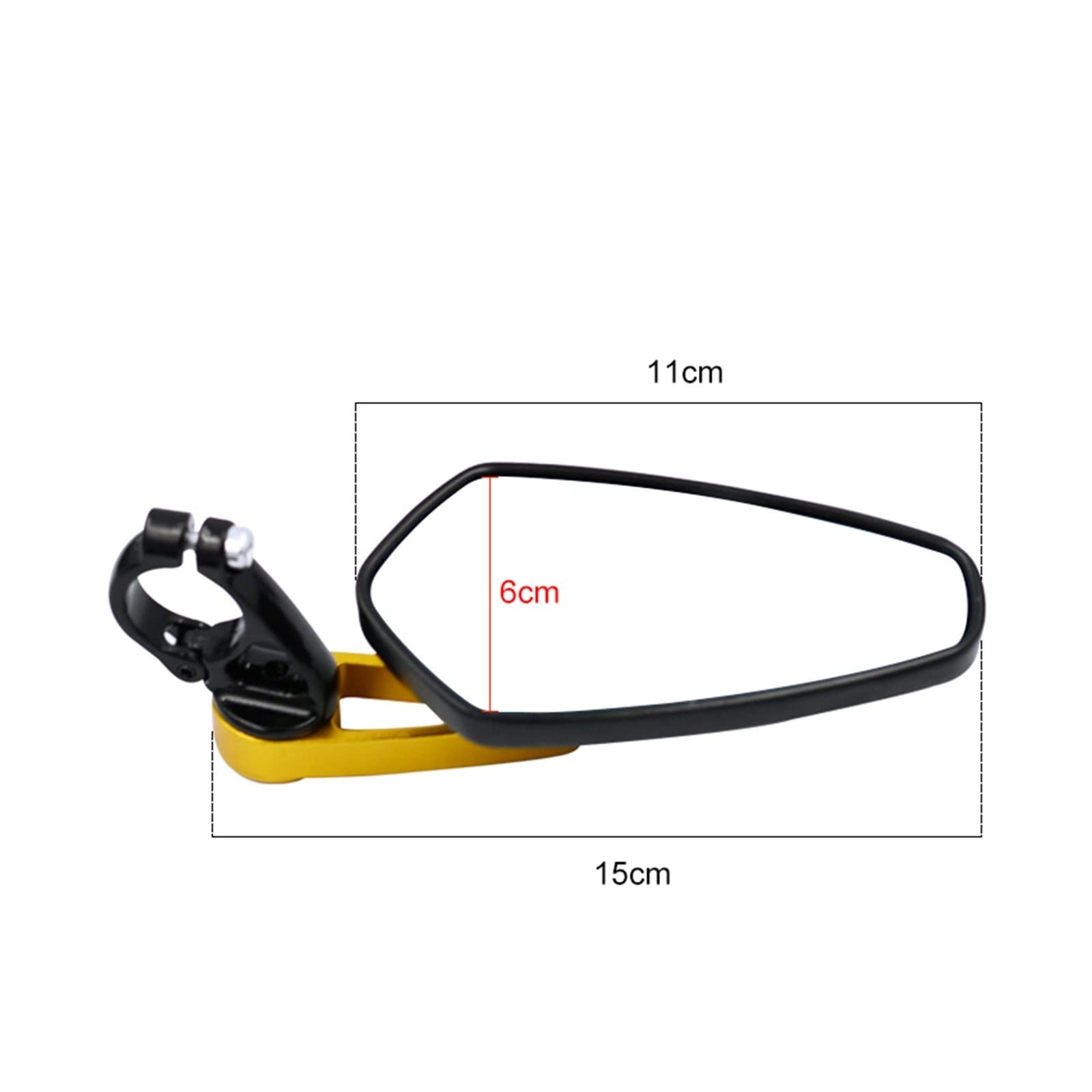 Moto Specchietto Retrovisore 2 Pz/Set Universale del Motociclo Specchi Retrovisori Moto 360 Gradi di Alluminio 7/8 "Moto Manubrio della Bici Specchietti Retrovisori Specchietti Moto(Nero)