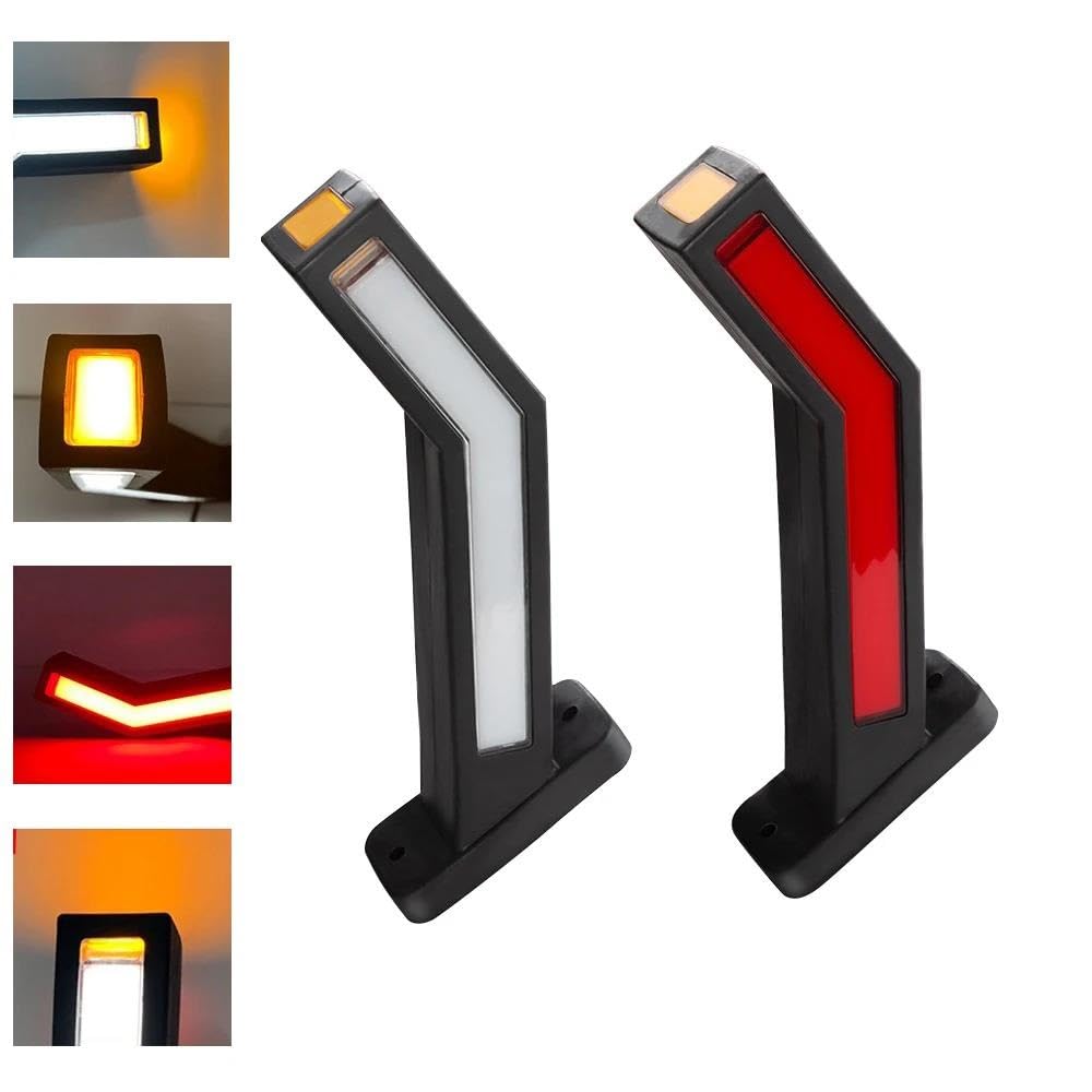Ensemble Feux Arrière Voiture Feu Position Latéral Pour Camion 2 Pièces Éclairage Universel Pour Remorque Et Van Lampe Tige Néon Étanche 12V 24V