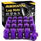 MIKKUPPA M12x1.5 Purple Lug Nuts - Replacement for 2006-2020 Ford Fusion, 2000-2019 Focus, 2001-2023 Escape Aftermarket Wheel - 20pcs Closed End Lug Nuts