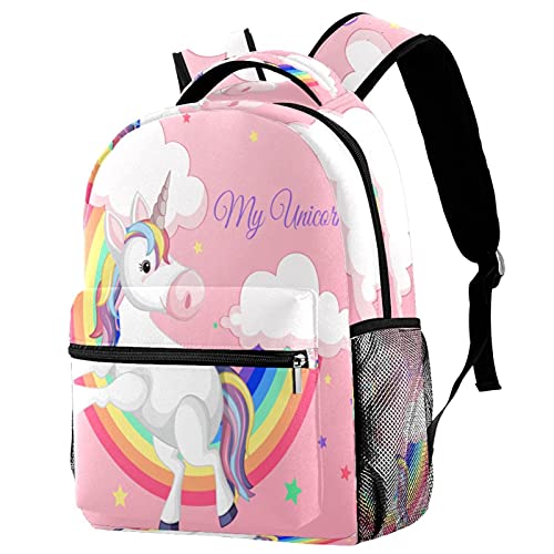 Sac à dos d'école licorne galaxie léger pour garçon et fille