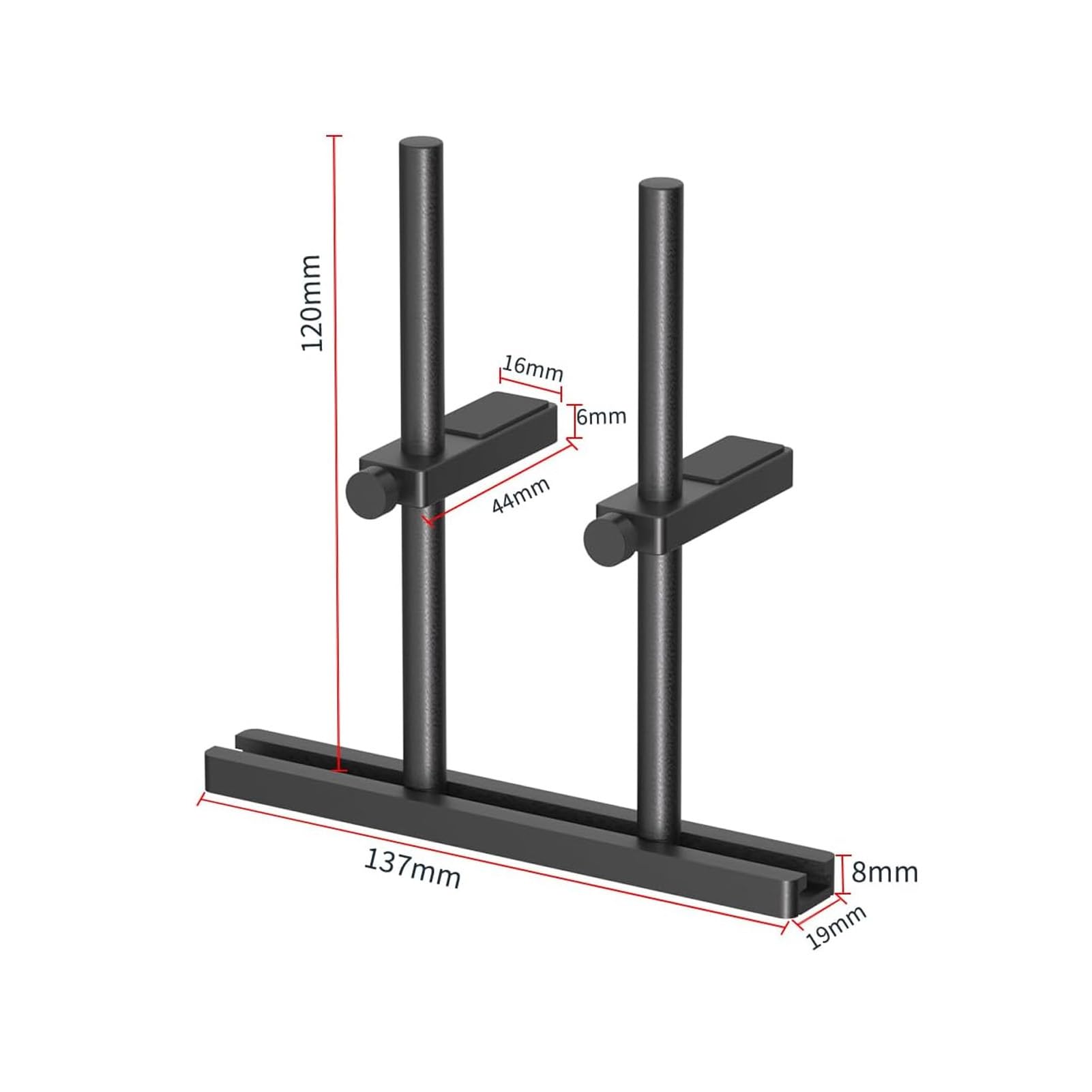 Supporto Per Scheda Grafica A Doppia Barra Scorrevole – Regolabile In Altezza (10-120mm), Per Custodie ITX/MATX/ATX, Montaggio Su Ventola