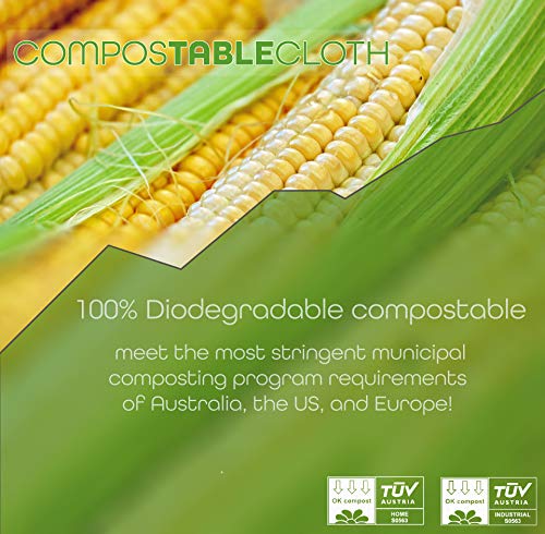 GREEN ELEPHANT 100% Compostable All-Purpose Drop Cloth, Disposable Eco-Friendly Rectangular Transparent White Waterproof Tablecloth. 10 Pack - Small 4.5' X 9' ASTM D6400 and Ok Compost - Thumbnail 3