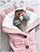 XMWEALTHY Unisex Infant Swaddle Blankets Soft Thick Fleece Knit Baby Girls Boys Stroller Wraps (Light Pink)