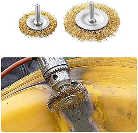 3 PCS Wire Wheel,75mm/38mm Stainless Crimped Wire,with Connecting.Industy,Homemade