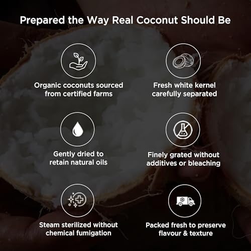 Image of Pure & Sure Organic Desiccated Coconut Powder 250 gm | 100% Natural Nariyal Powder | Ideal for Baking, Cooking, and More | Authentic Coconut Flavor