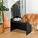 PawHut Erhöhter Hundenapf Höhenverstellbar Futternapf mit Ständer Wassernapf 2 x 2L Edelstahlnäpfen Langsamfutternapf verstellbar Fressnapf Futterstation Hundenäpfe für alle Hundegrößen, Kaffee