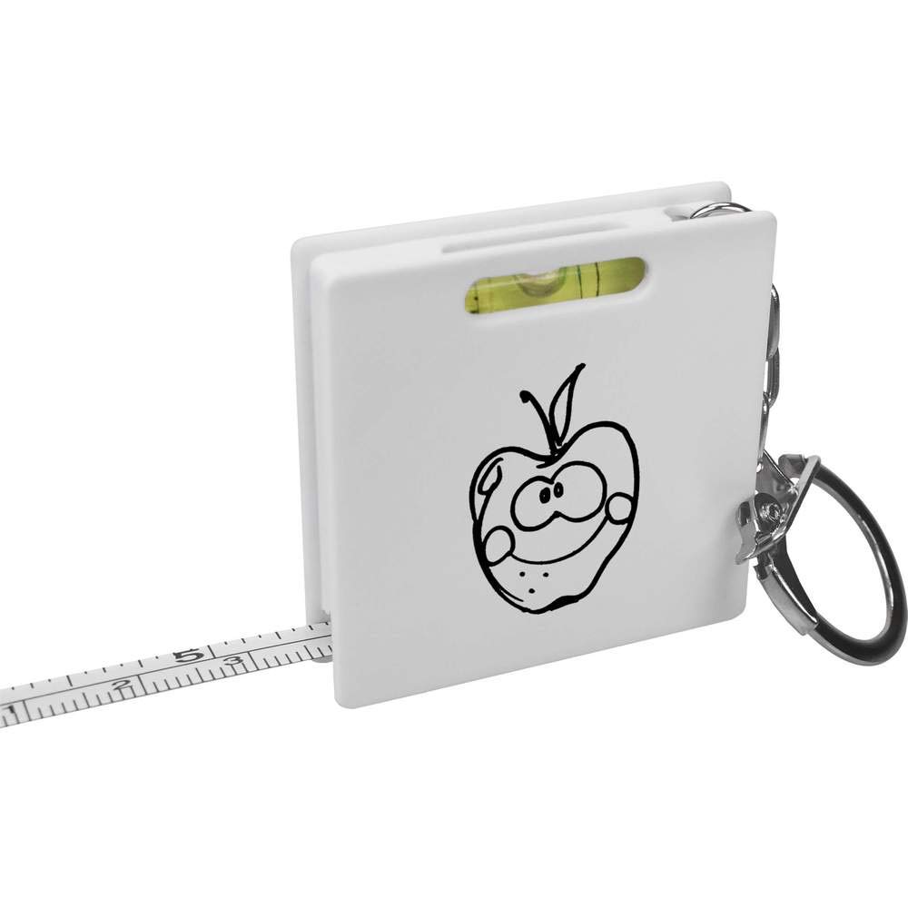'Happy Apple' Keyring Tape Measure / Spirit Level Tool (KM00015228)