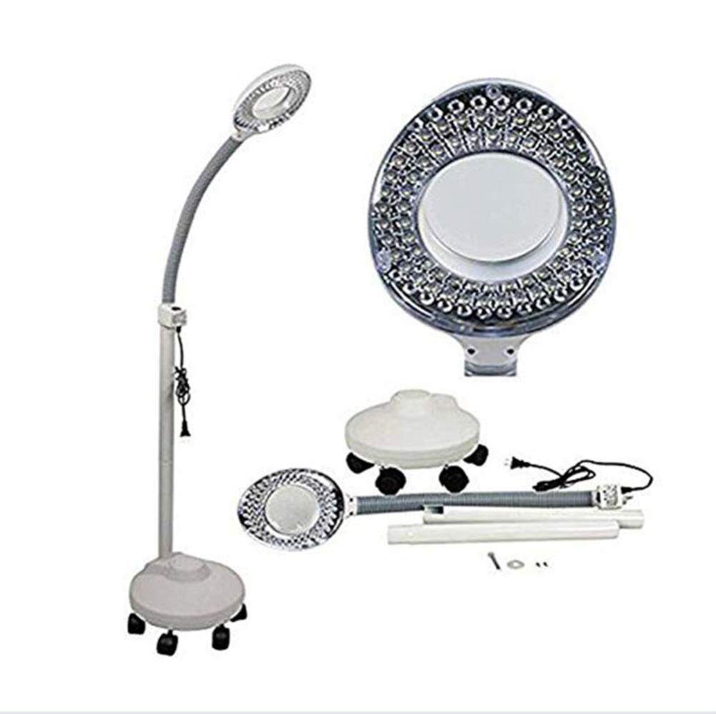 EUQKKWLOY Lámpara de pie con Lupa LED 3X, luz fría, Lupa Grande portátil, lámpara de iluminación con Lupa Ideal.