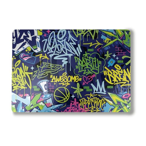 Image of Laptop Skin Compatible with Alienware M18 R2 (2024) - Neon Tags - Premium 3M Vinyl Protective Wrap Decal Cover - Easy to Apply | Crafted in The USA by MightySkins