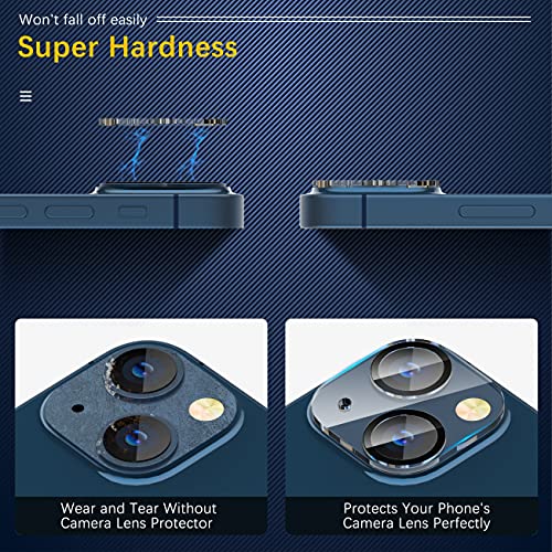 Image of UniqueMe iPhone 13 /13 Mini Camera Film Lens Cover for iPhone 13 /13 Mini, 3 Eyes, Ultra Thin, 9H Hardness, Made of Nippon Asahi Glass, Scratch Resistant, Shock Resistant, Black Edging, Dustproof, High Transmittance, Over Exposure Prevention, Lens Protective Film