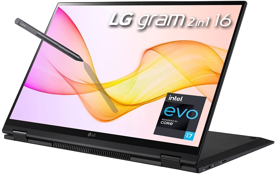 2021 LG Gram 16'' Ultra-Lightweight 2-in-1 Laptop, WQXGA IPS Touch with Pen, Intel® Evo i7-1165G7 Pr