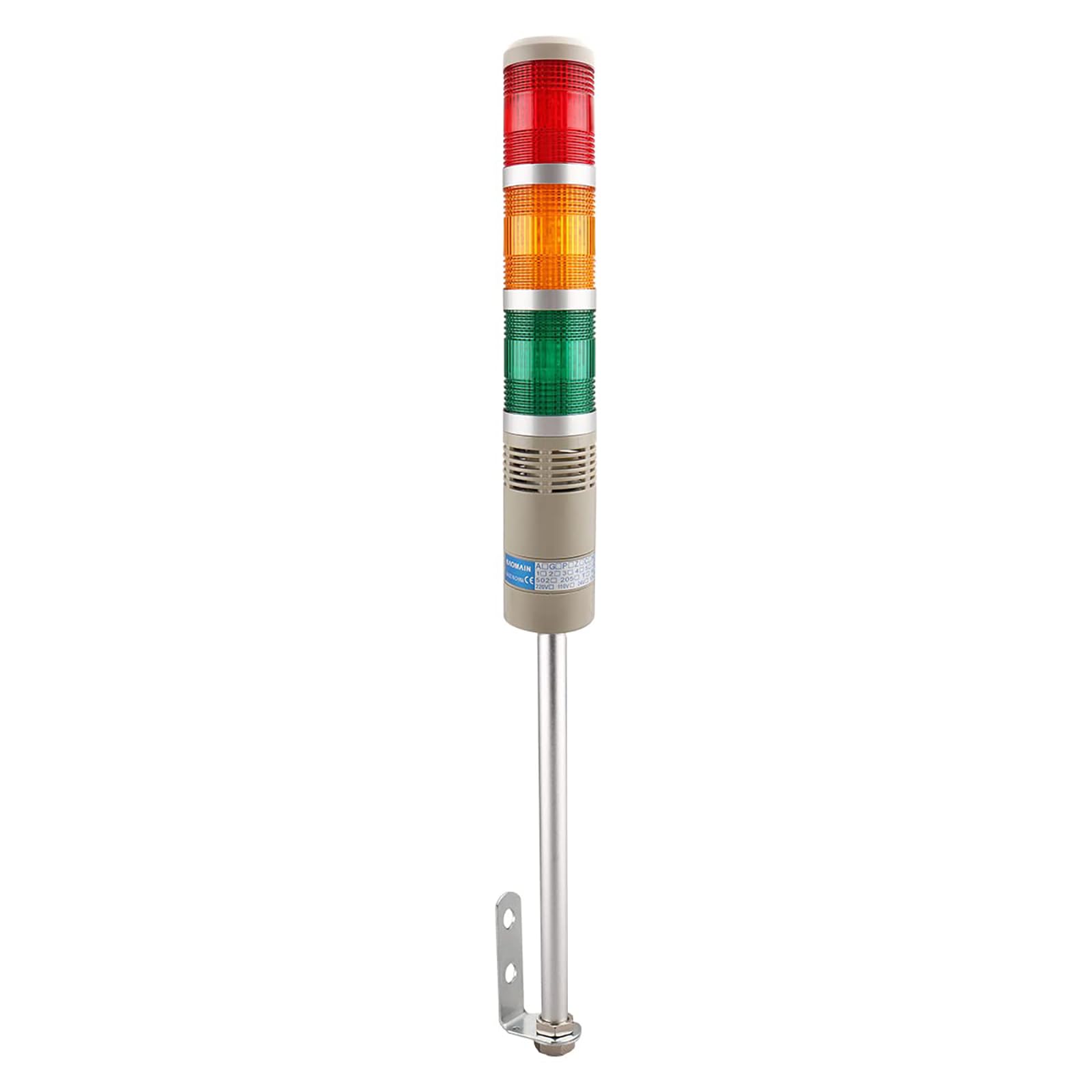 Baomain Industry Tower Lamp Stack Continuous Signal Light Buzzer DC 24V 5W Red Yellow Green LED LTA-502TJ