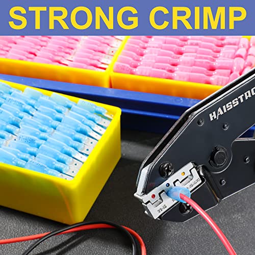 Haisstronica 560Pcs Heat Shrink Spade Connectors, Awg 22-10 Male Female Wire Spade Terminals, Quick Disconnect Wire Connectors Kit #TOP3