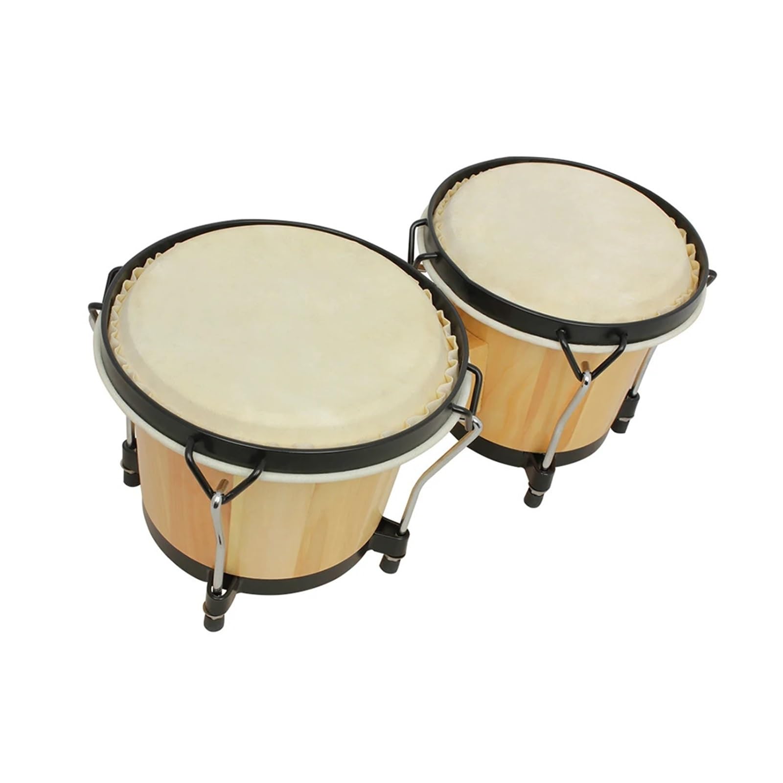 Bongos Bongos de madera tambor percusión instrumentos musicales aprendizaje música educativa con llave