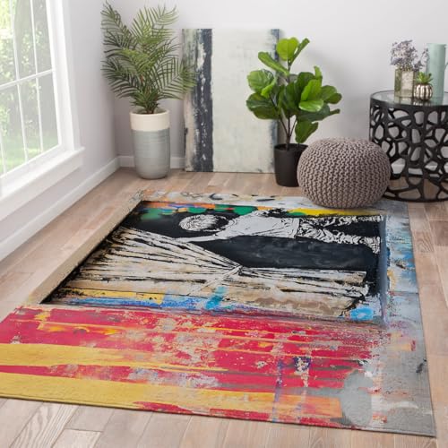 Tapis grand format graffiti facile à nettoyer pour chambre et salon