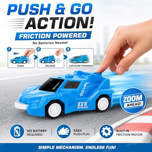 Image of Zest 4 Toyz Spin Master Duo Combo of Flying Wheels & Spinning Tops | Gyro Rotary Friction Car Toy for Kids 3+ Years with Spinning Top Flying Saucer Rotating Light Two Ways to Play Toy for Boys & Girls